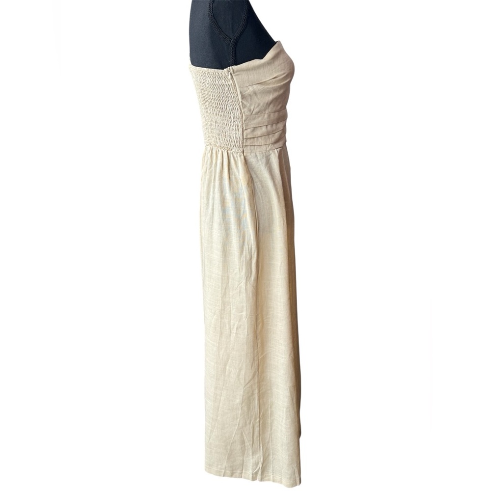 Elegant Cream One-Shoulder Jumpsuit - Picture 5 of 9